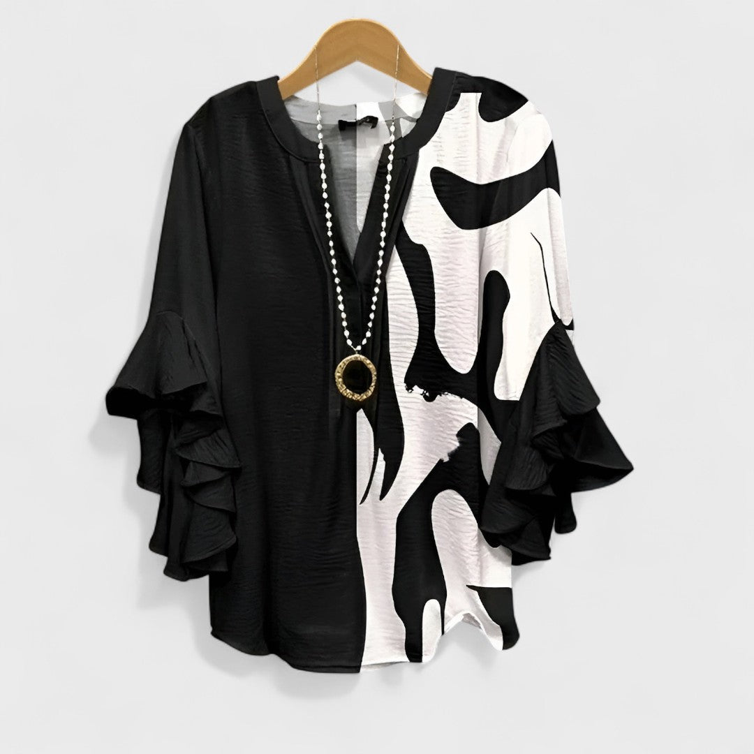 PAOLA | Blusa con escote en lazada