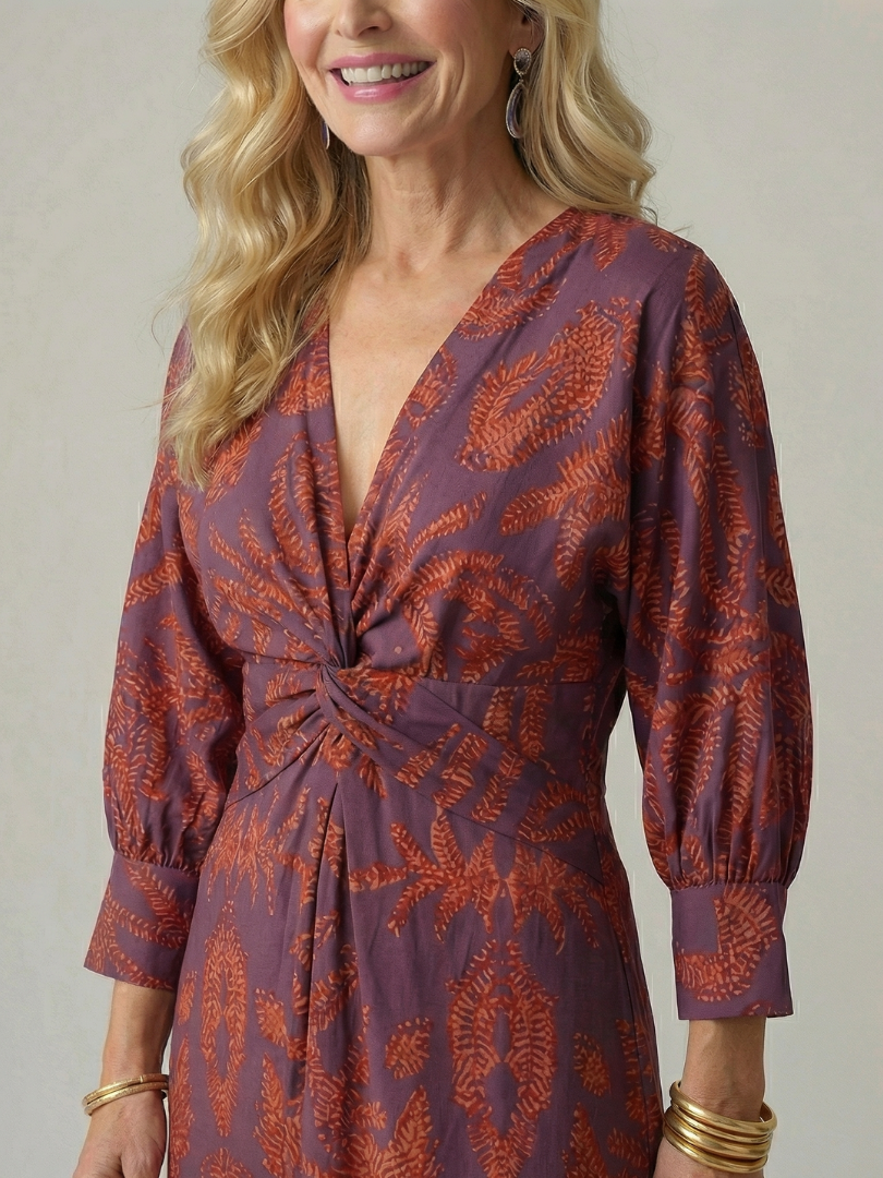 VALENTINA | Vestido midi cruzado