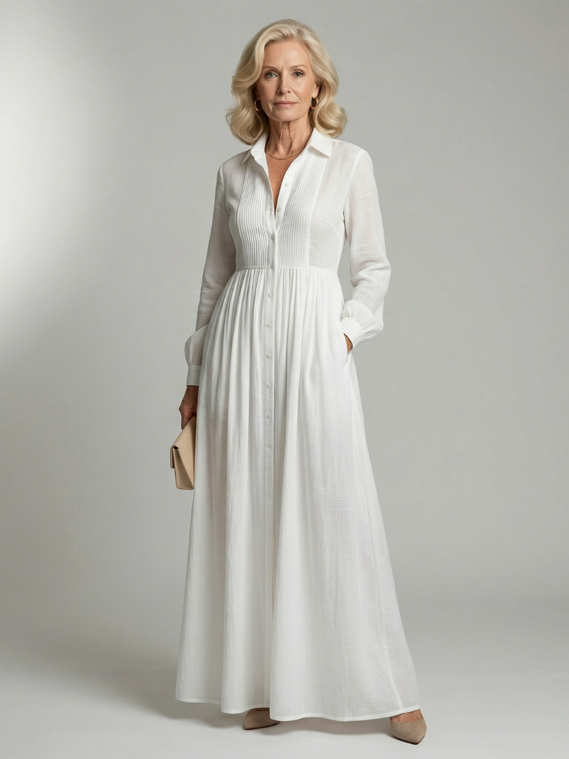 FERNANDA | Vestido maxi con botones
