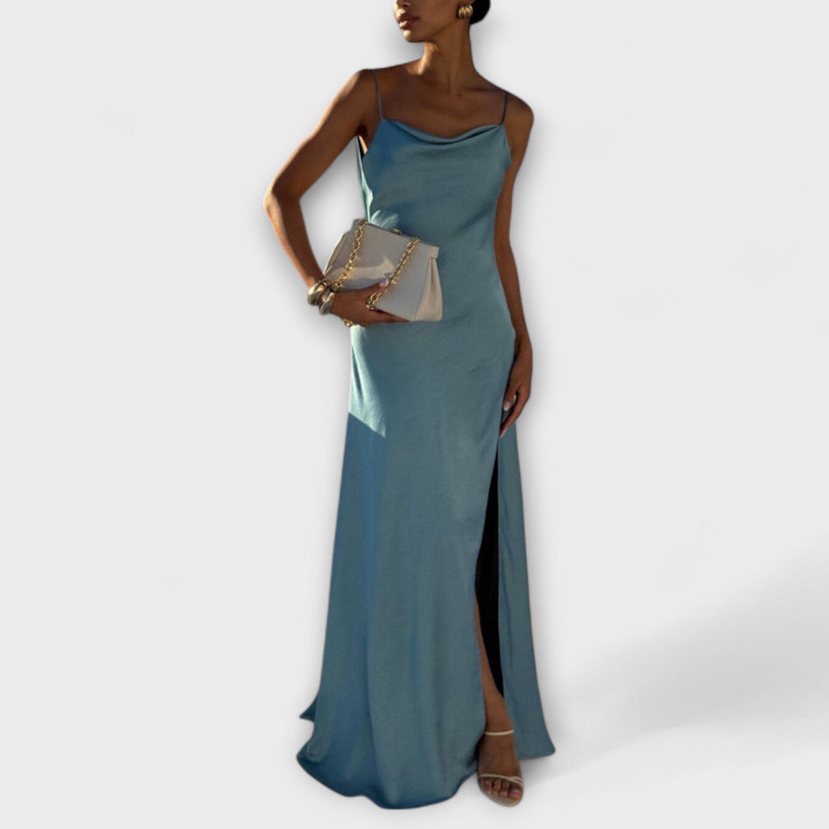 VALENTINA | Vestido maxi con abertura alta