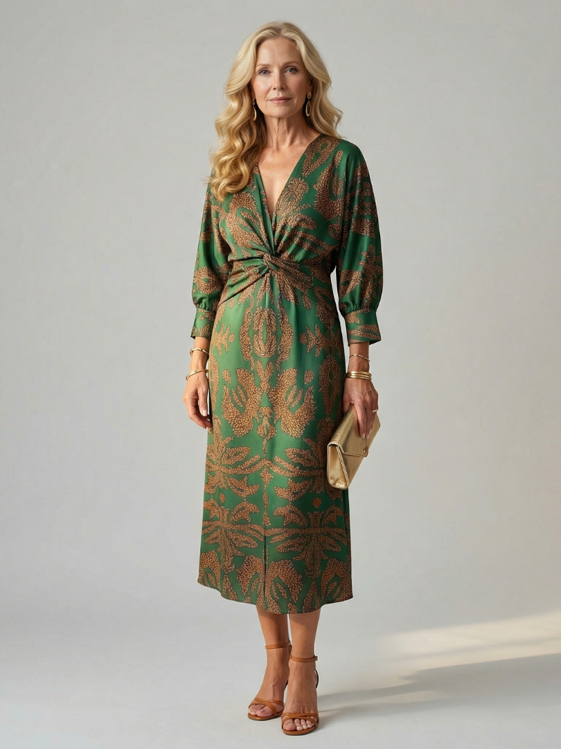 VALENTINA | Vestido midi cruzado