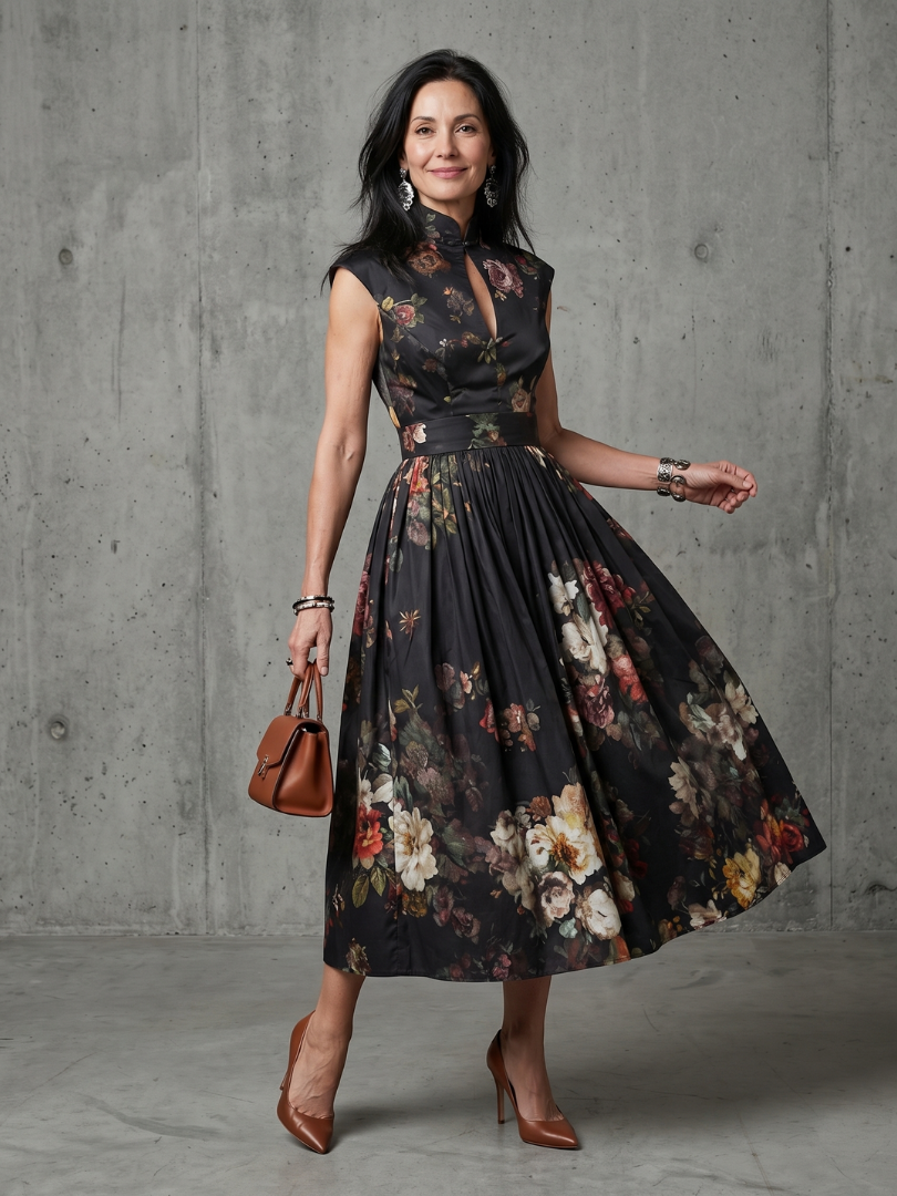 PILAR | Vestido midi plisado