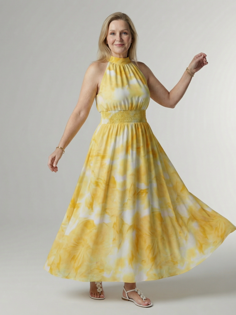 BEATRIZ | Vestido midi halter