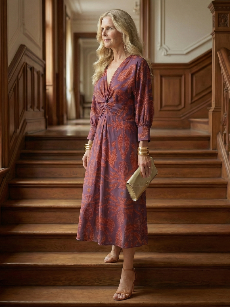 VALENTINA | Vestido midi cruzado