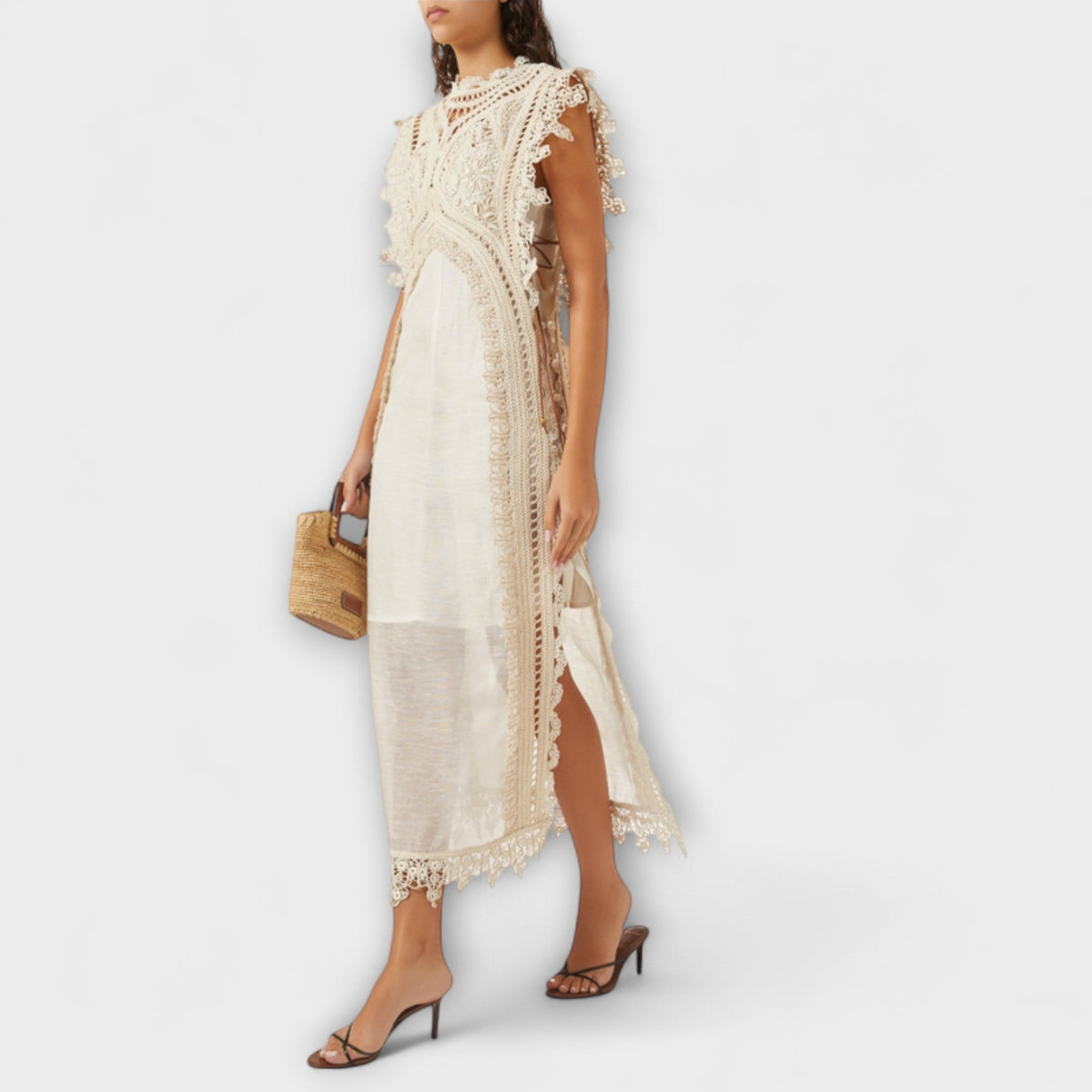 ANDREA | Vestido maxi de organza