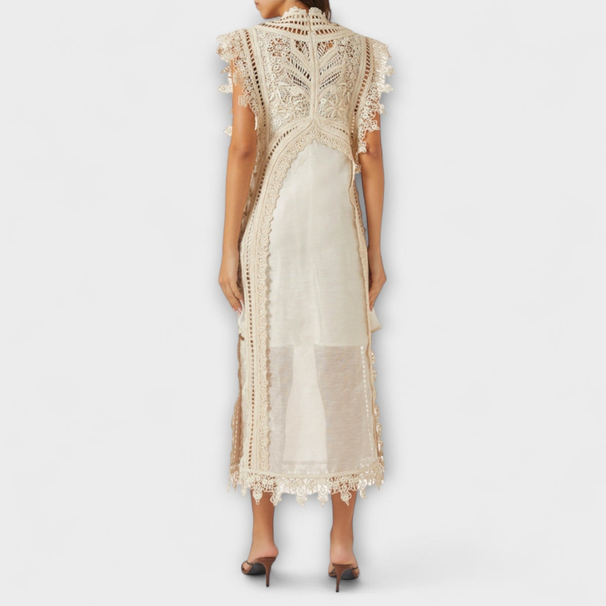 ANDREA | Vestido maxi de organza