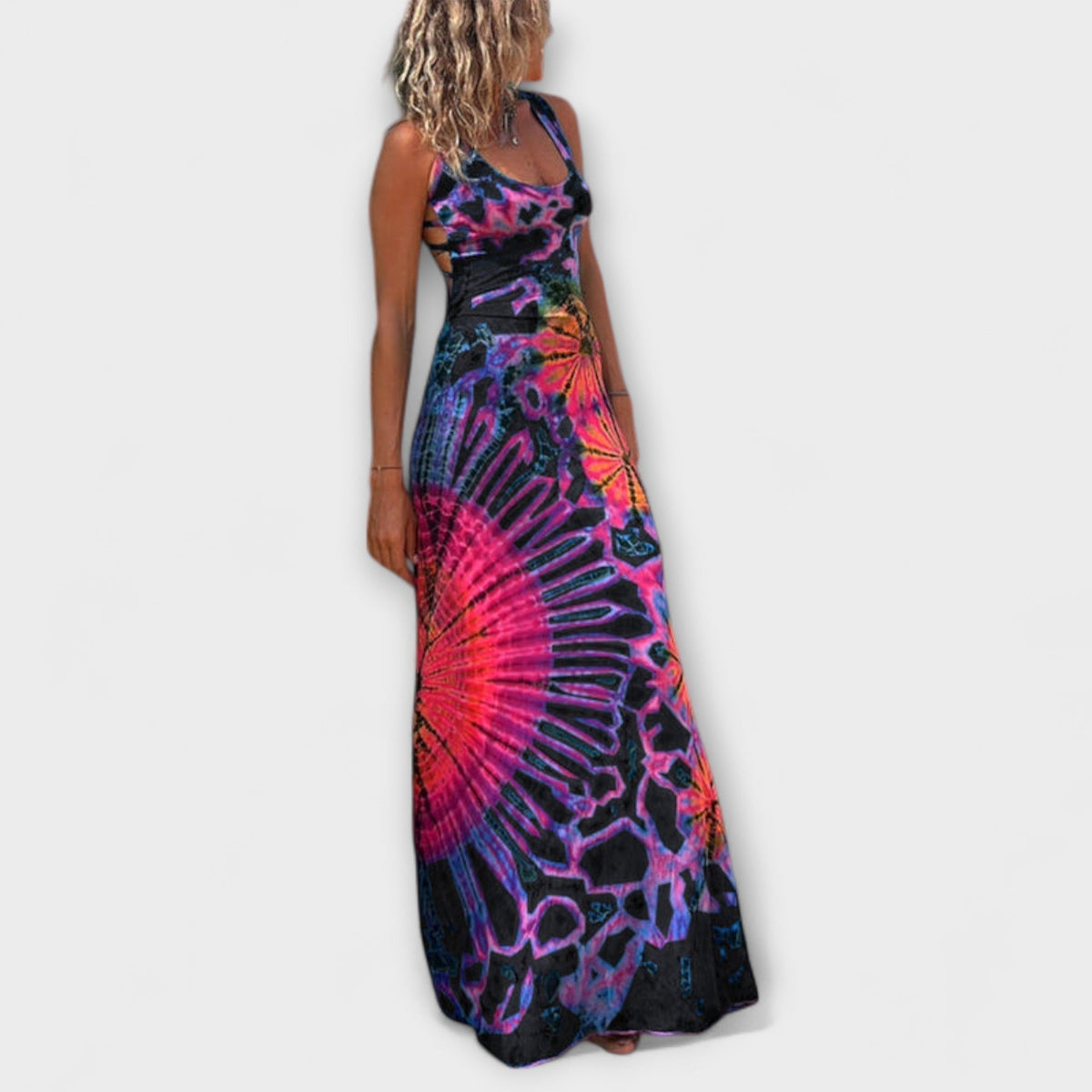 MARÍA JOSÉ | Vestido maxi tie-dye sin mangas