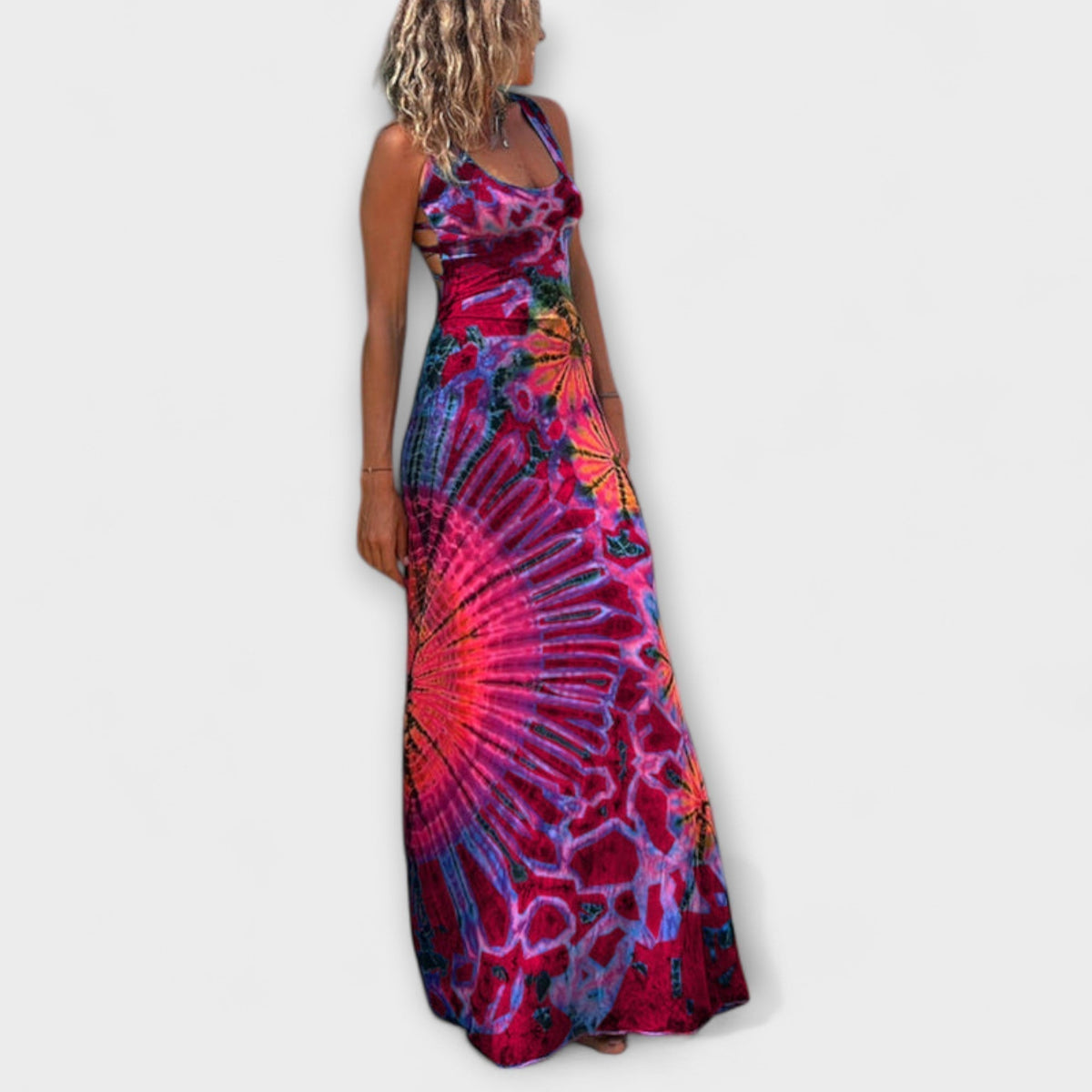MARÍA JOSÉ | Vestido maxi tie-dye sin mangas