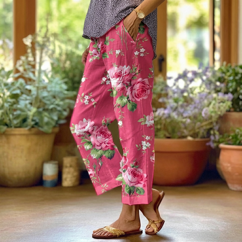 LILAH | Pantalón con estampado floral