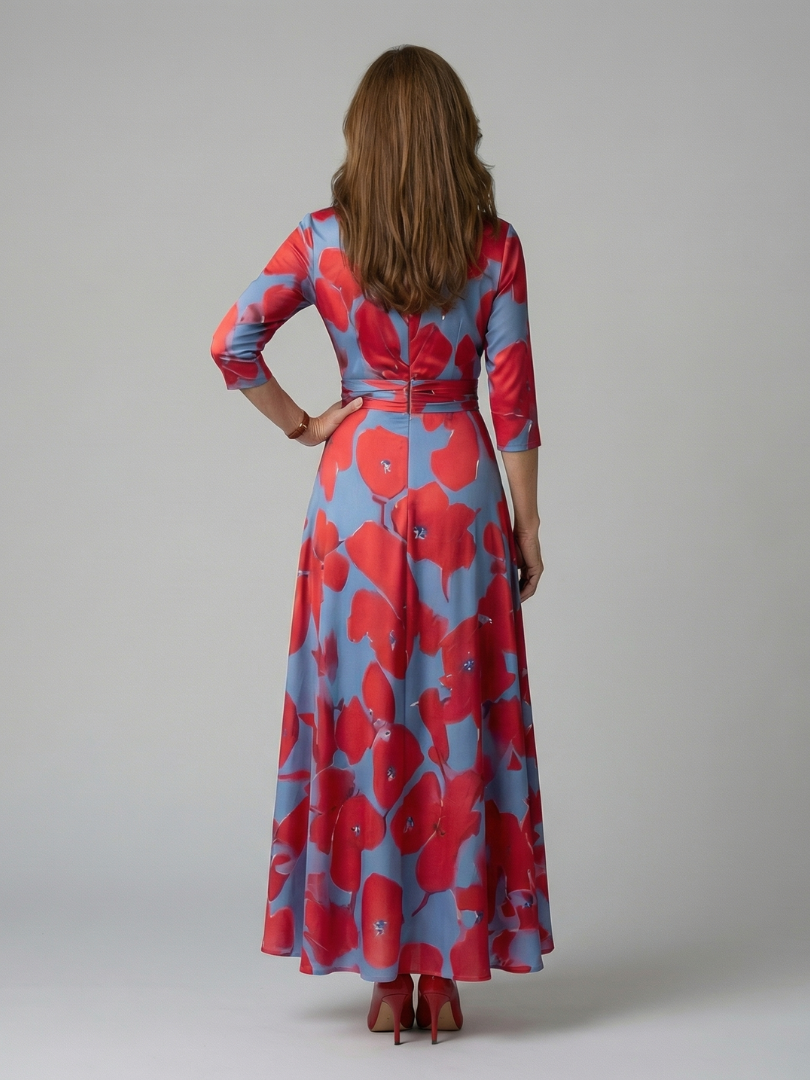 ANDREA | Vestido maxi con escote cruzado