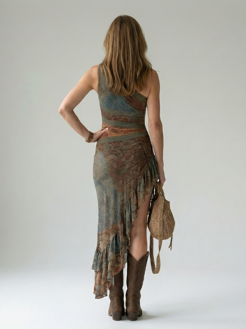 ESPERANZA | Vestido midi de un hombro