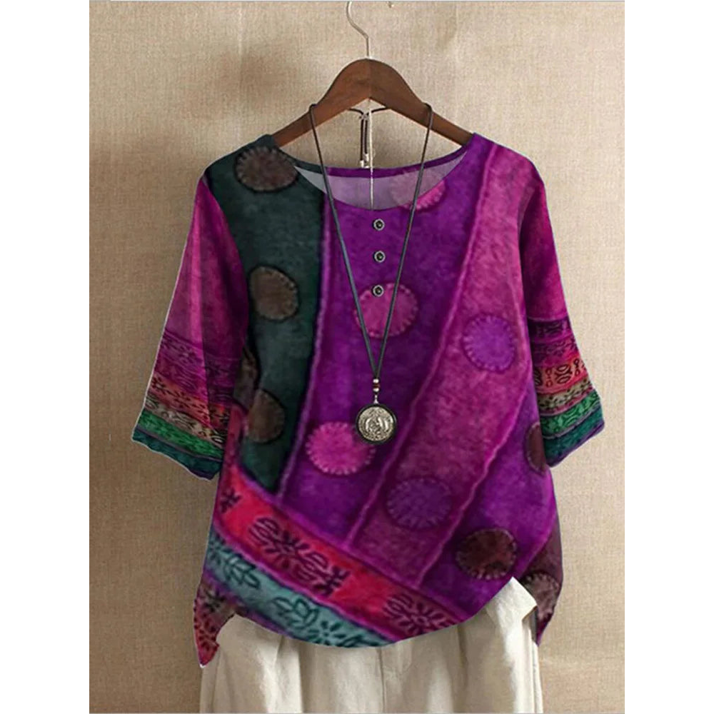 FERNANDA | Top bohemio multicolor
