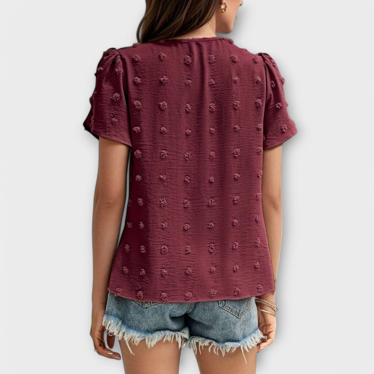ROSA | Blusa con textura de lunares