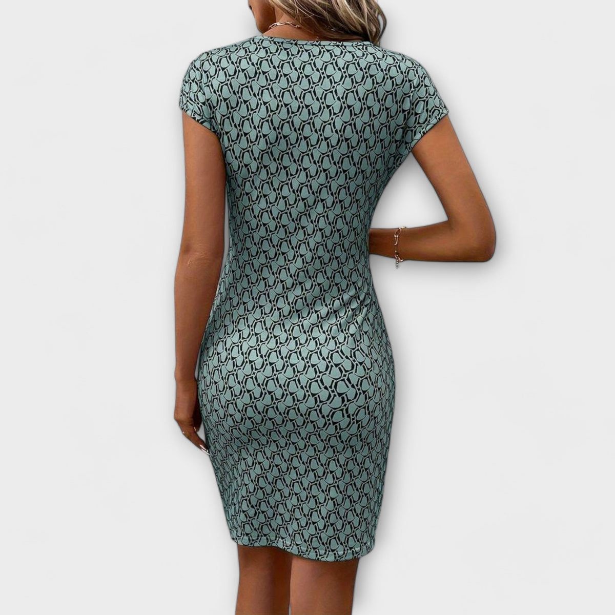 GUADALUPE | Vestido de manga corta estampado
