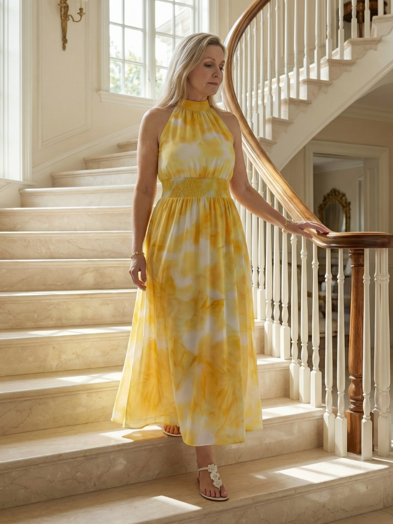 BEATRIZ | Vestido midi halter