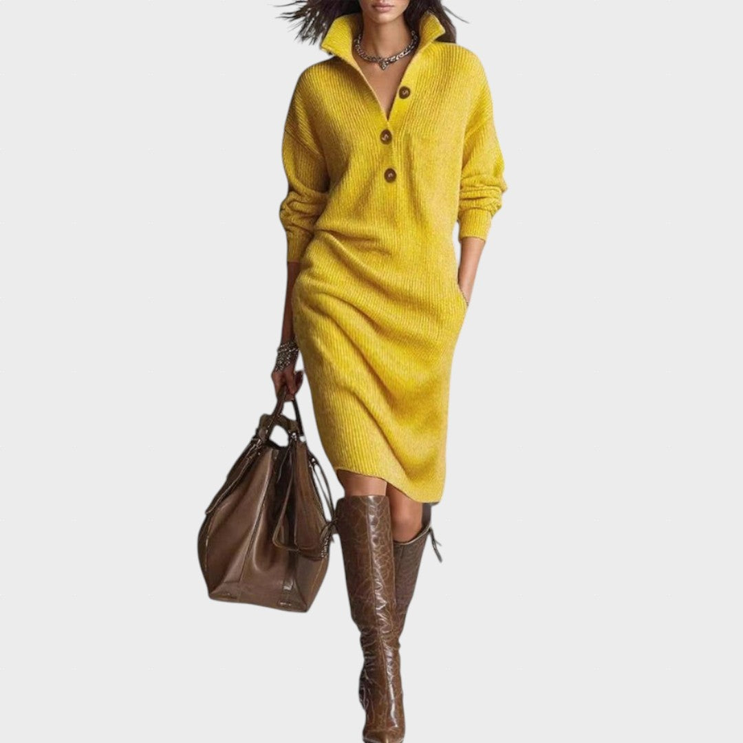 VICTORIA | Vestido de punto con cuello alto