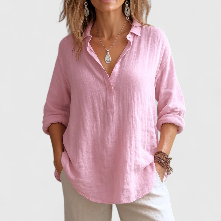 GUADALUPE | Blusa de lino holgada