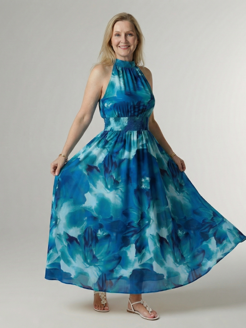 BEATRIZ | Vestido midi halter