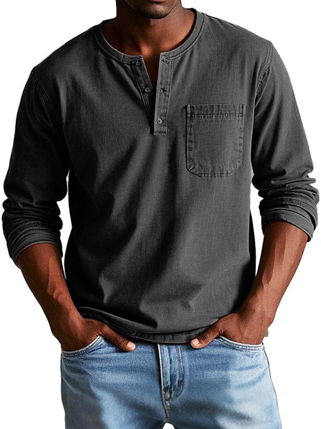 MATEO | Camiseta Henley de manga larga