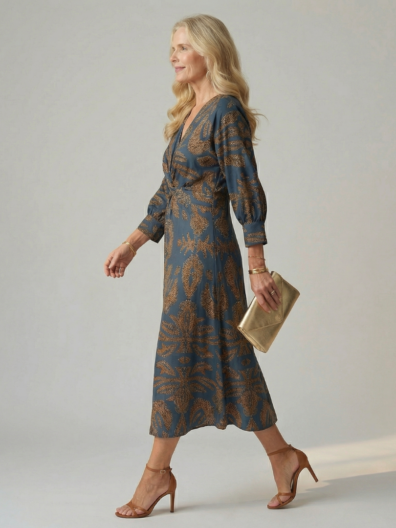 VALENTINA | Vestido midi cruzado