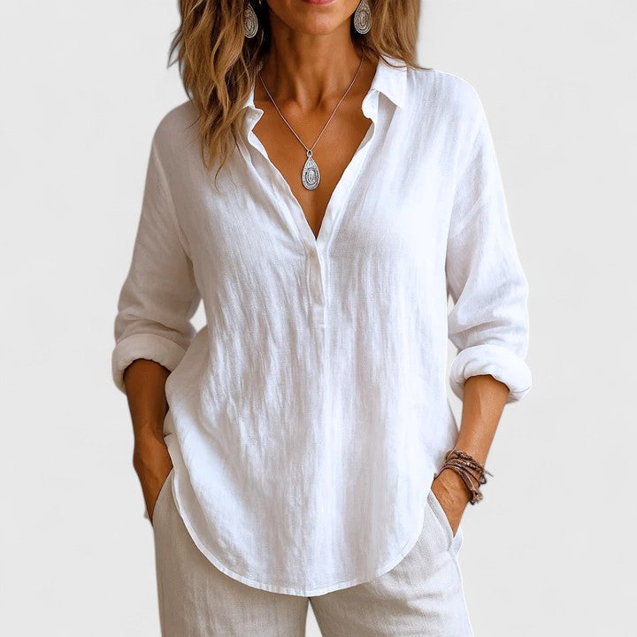 GUADALUPE | Blusa de lino holgada