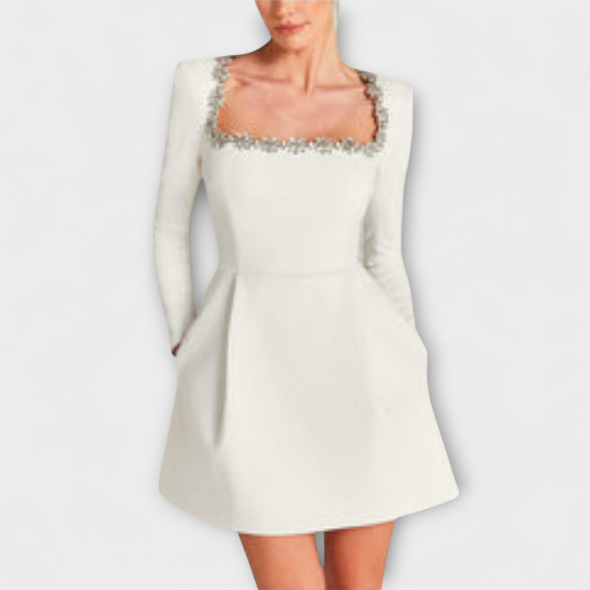 SOFÍA | Vestido mini con escote cuadrado