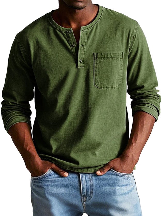 MATEO | Camiseta Henley de manga larga