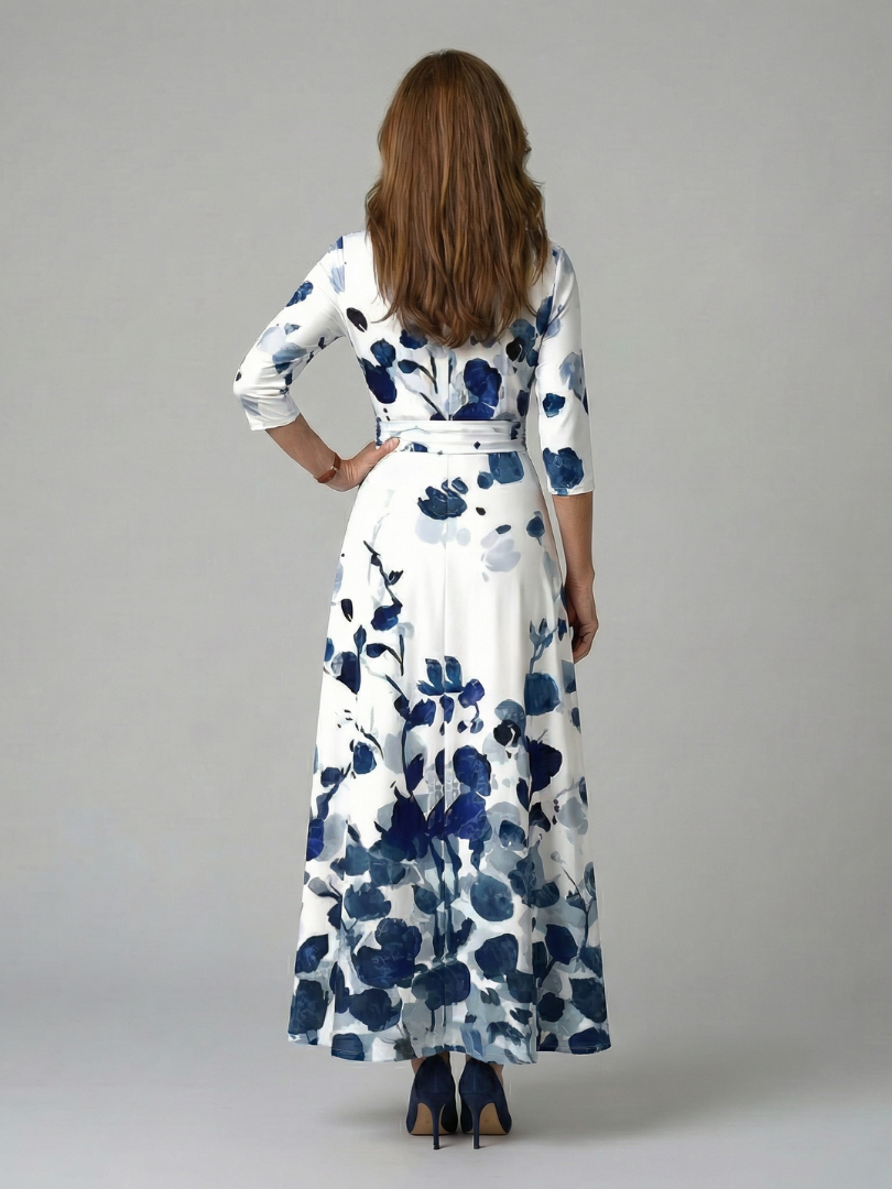 ANDREA | Vestido maxi con escote cruzado