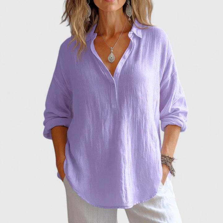GUADALUPE | Blusa de lino holgada