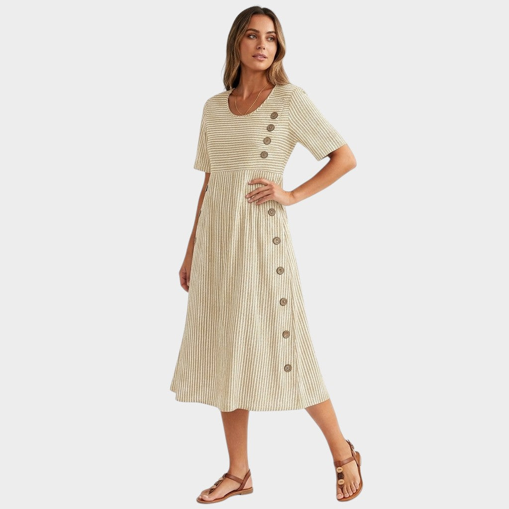 MARINA | Vestido midi a rayas