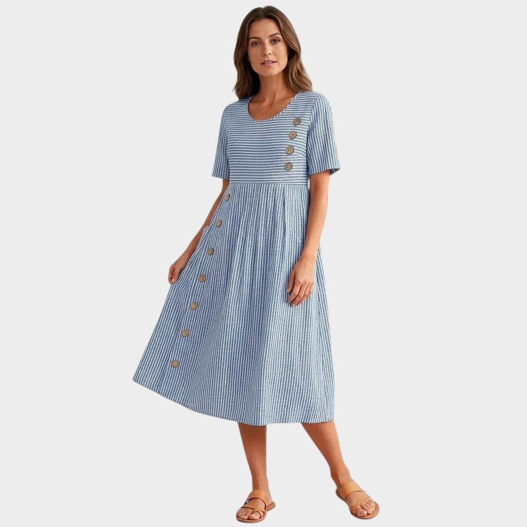 MARINA | Vestido midi a rayas