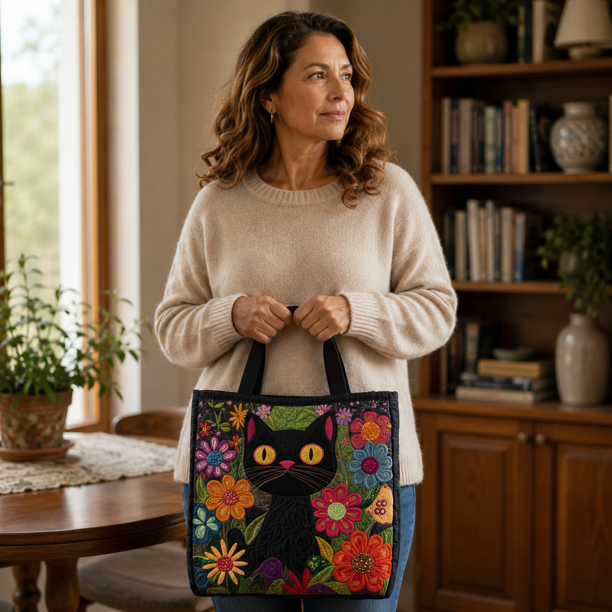 EVA | Bolso artesanal con gato negro
