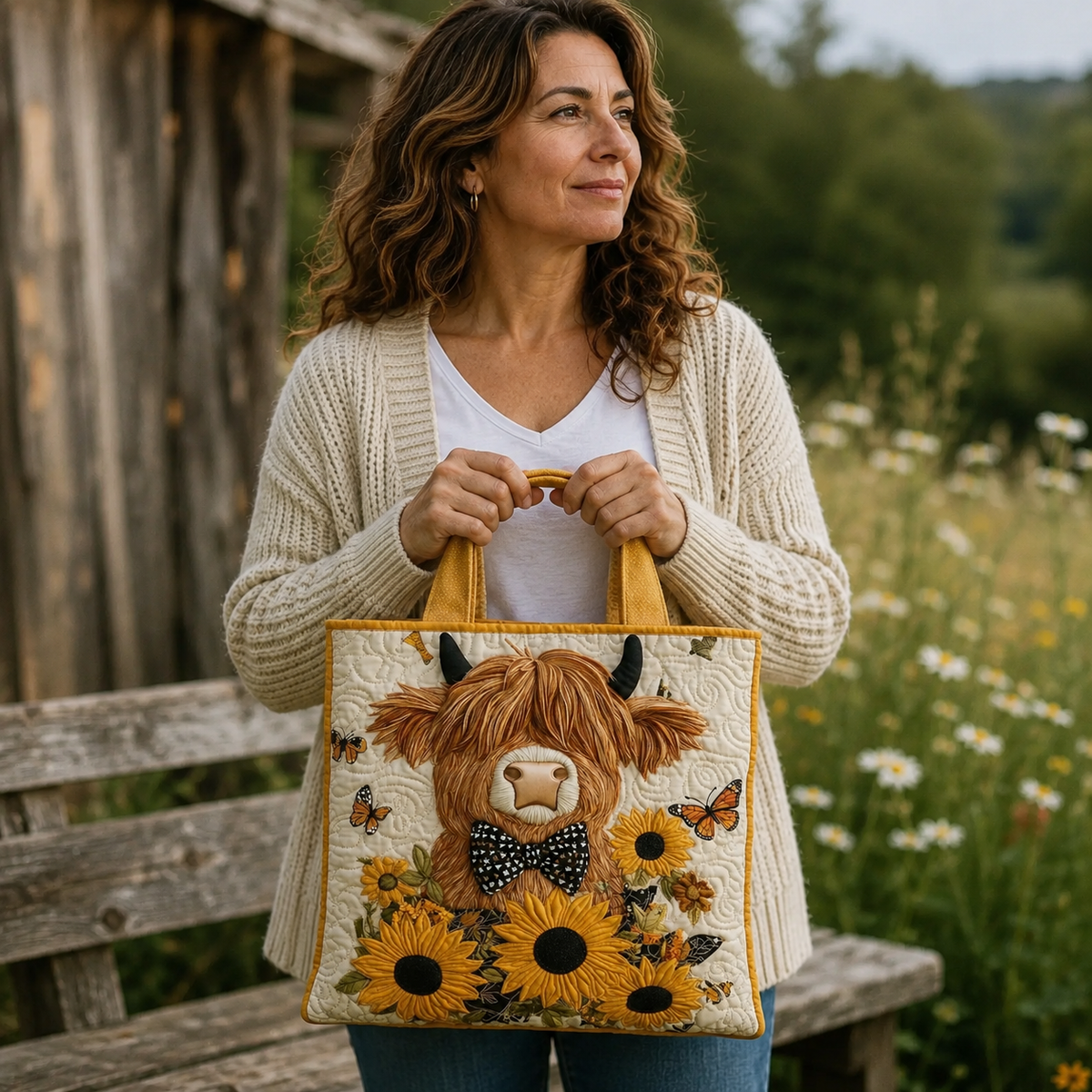 IRENE | Bolso artesanal con girasoles