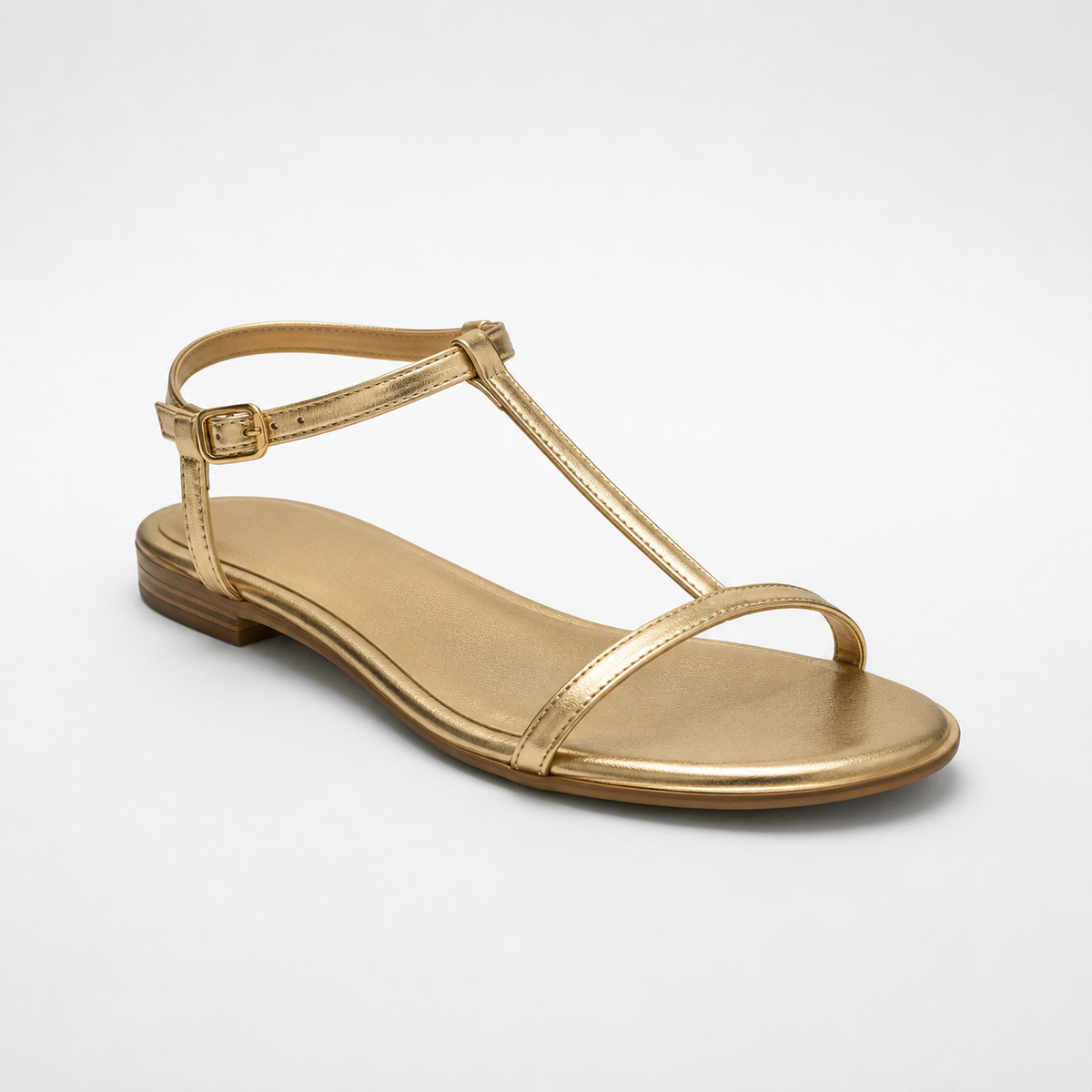 RENATA | Sandalias doradas de tiras finas