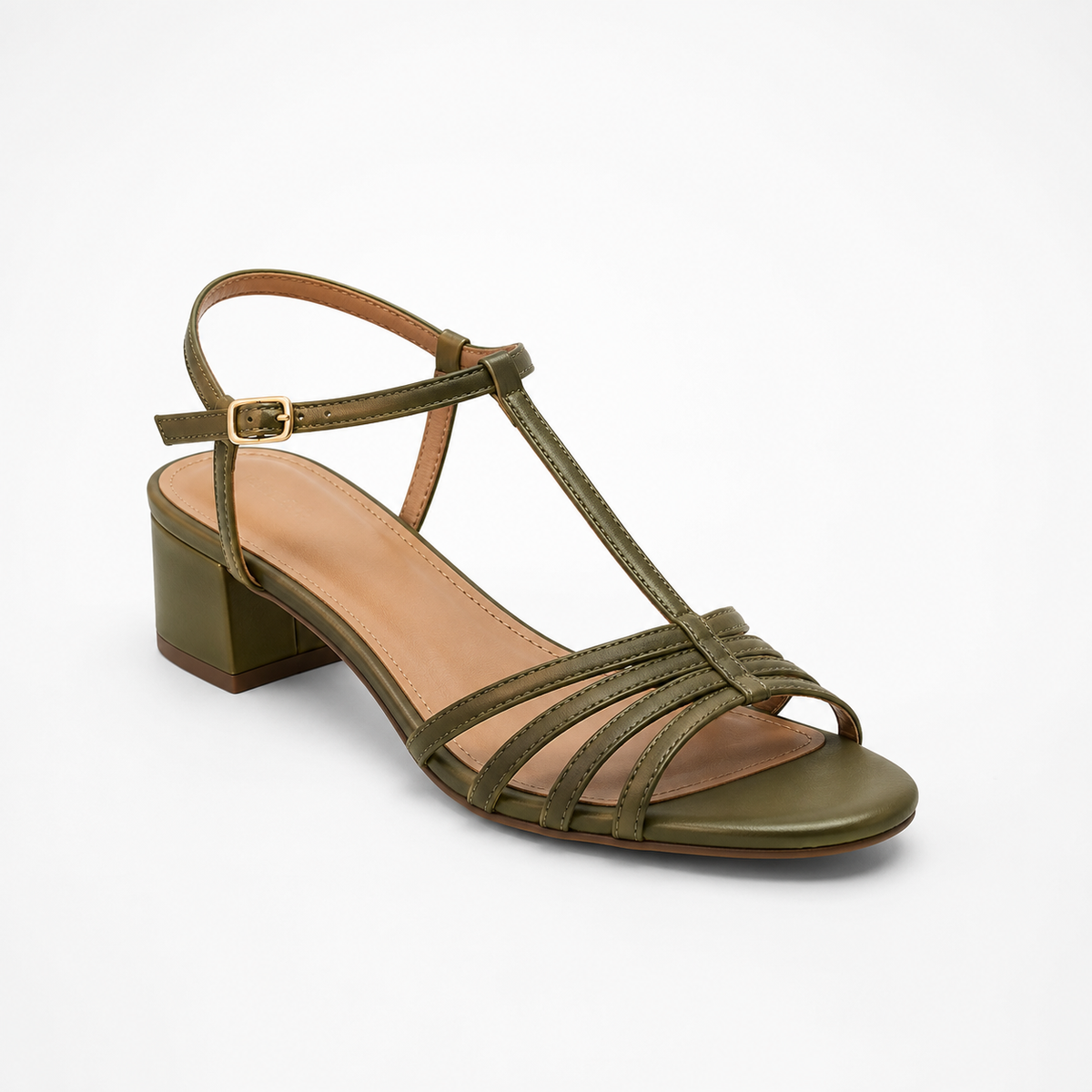 XIMENA | Sandalias doradas de tacón bajo