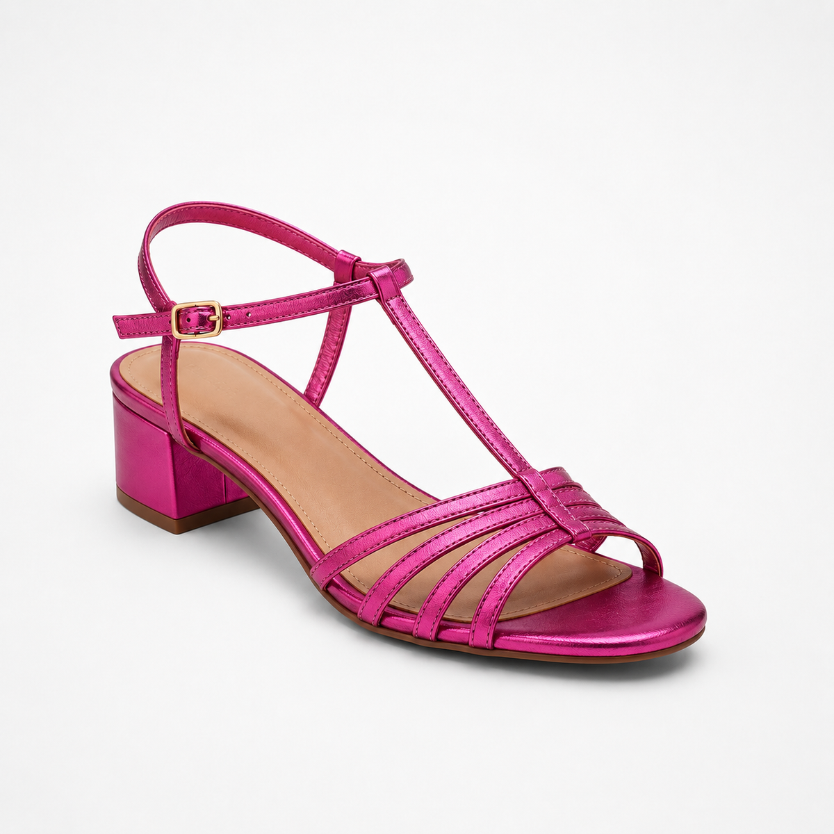 XIMENA | Sandalias doradas de tacón bajo