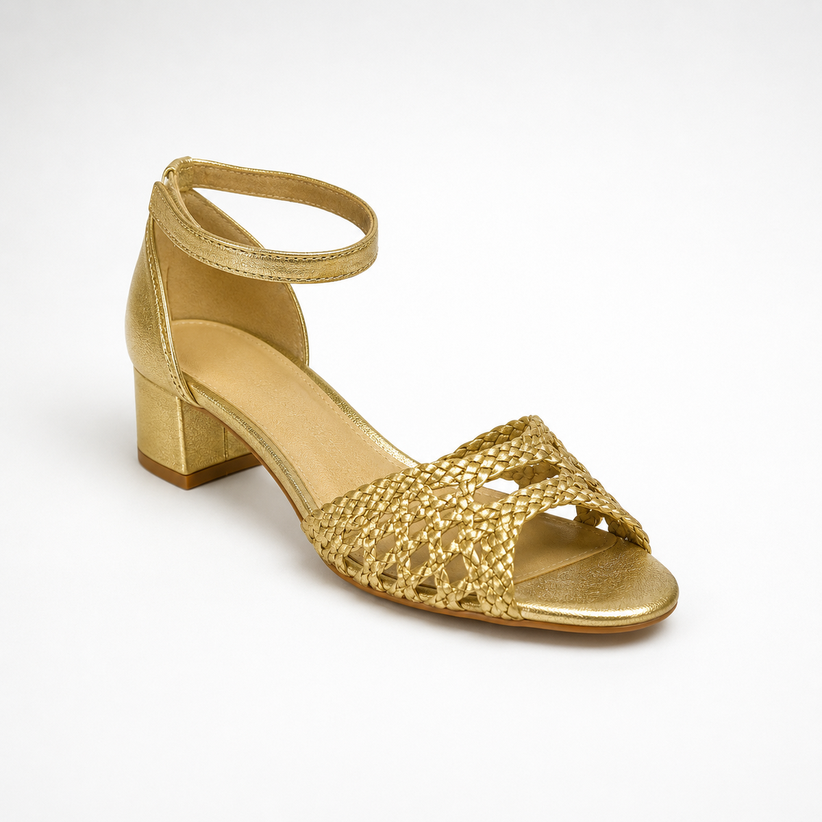 ISADORA | Sandalias trenzadas doradas