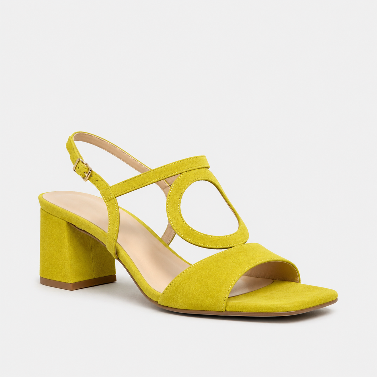 PAOLA | Sandalias de tacón con detalle circular
