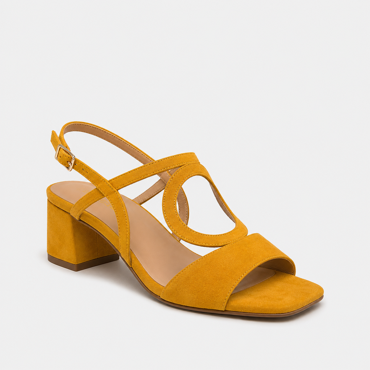 PAOLA | Sandalias de tacón con detalle circular