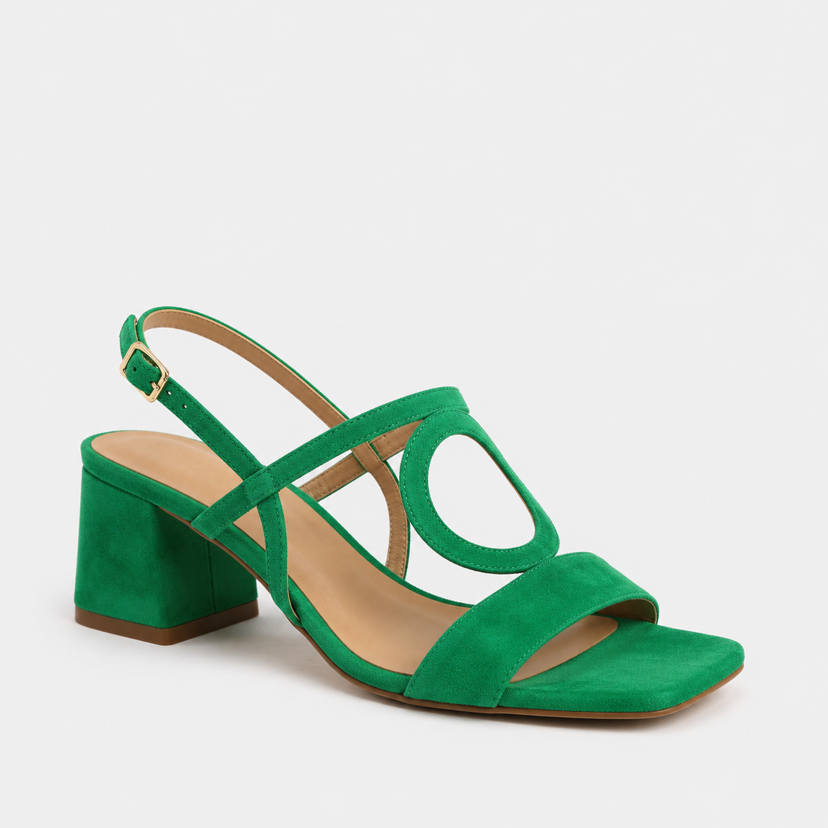 PAOLA | Sandalias de tacón con detalle circular