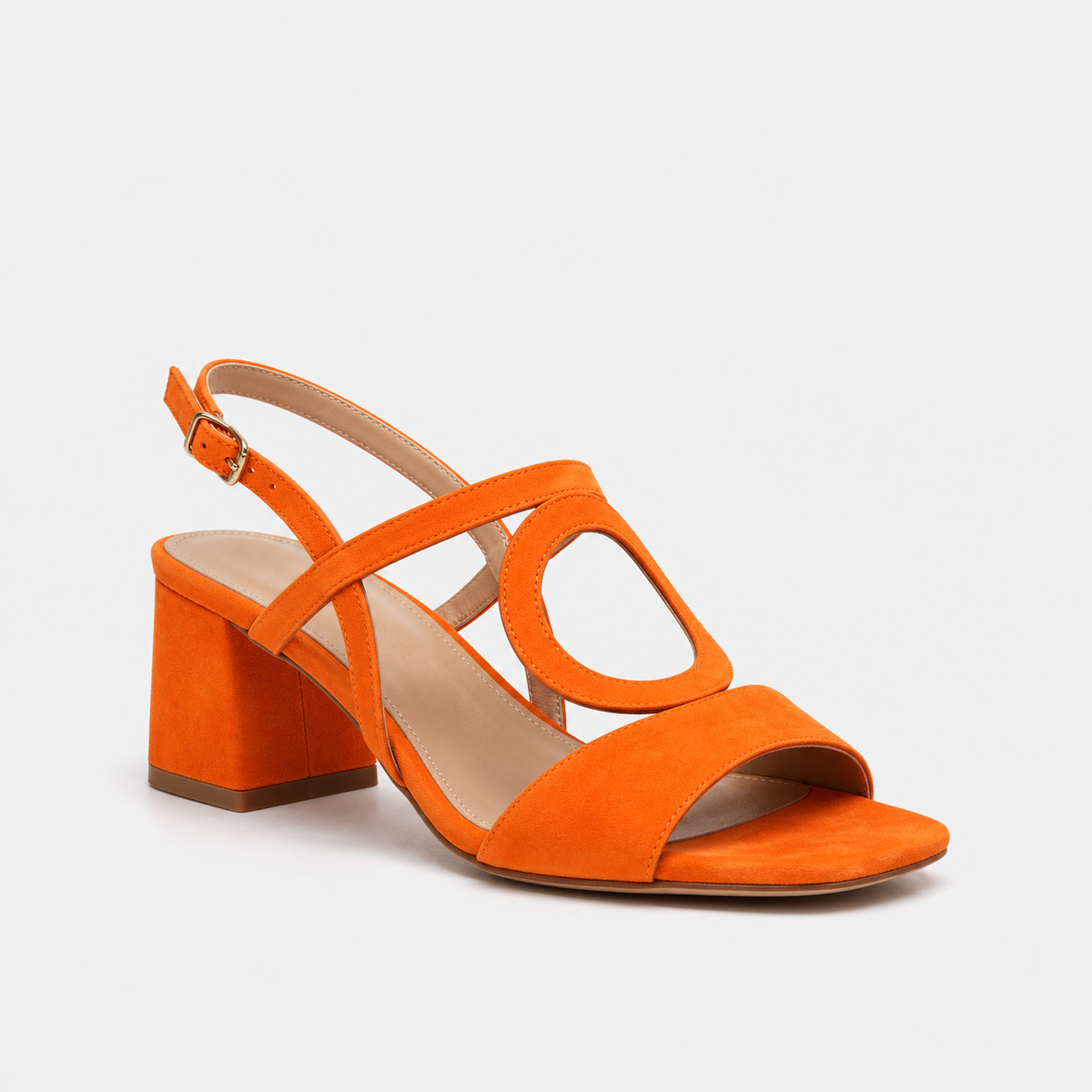 PAOLA | Sandalias de tacón con detalle circular