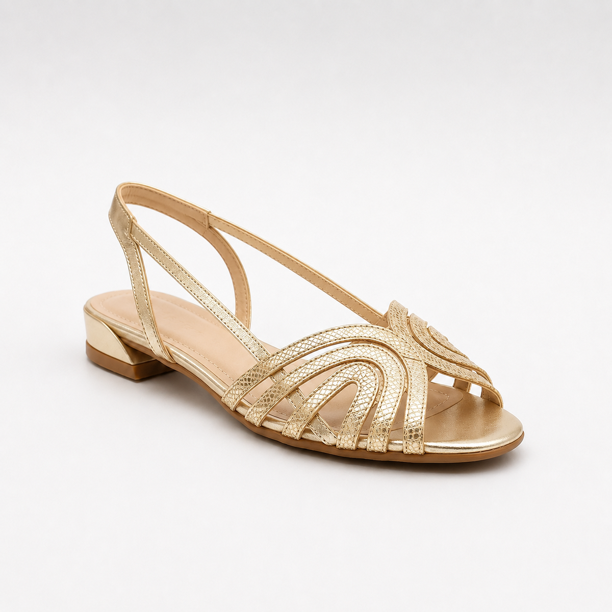 ANDREA | Sandalias doradas de tiras finas