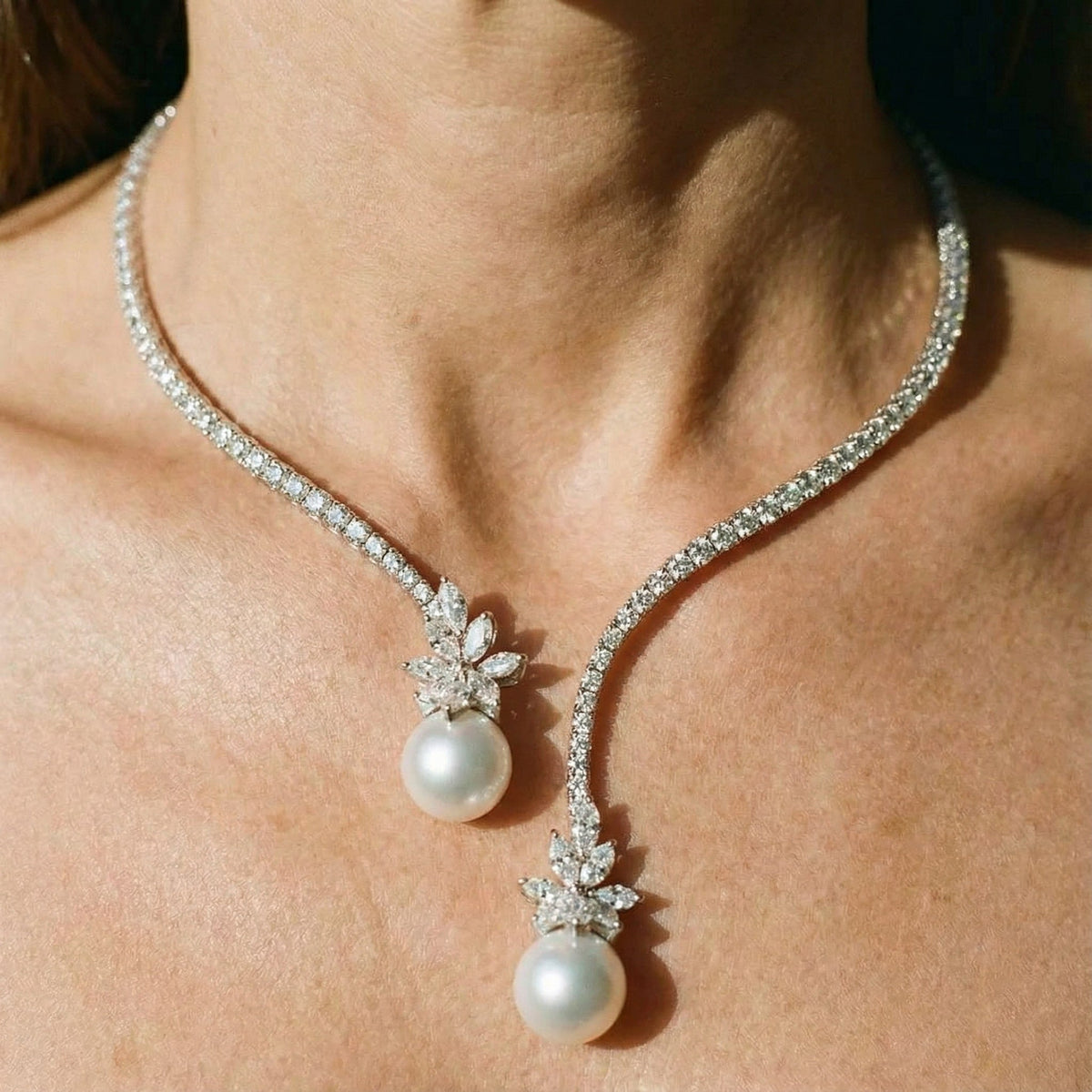 MARÍA JOSÉ JOSÉ | Collar de perlas con acabado plateado