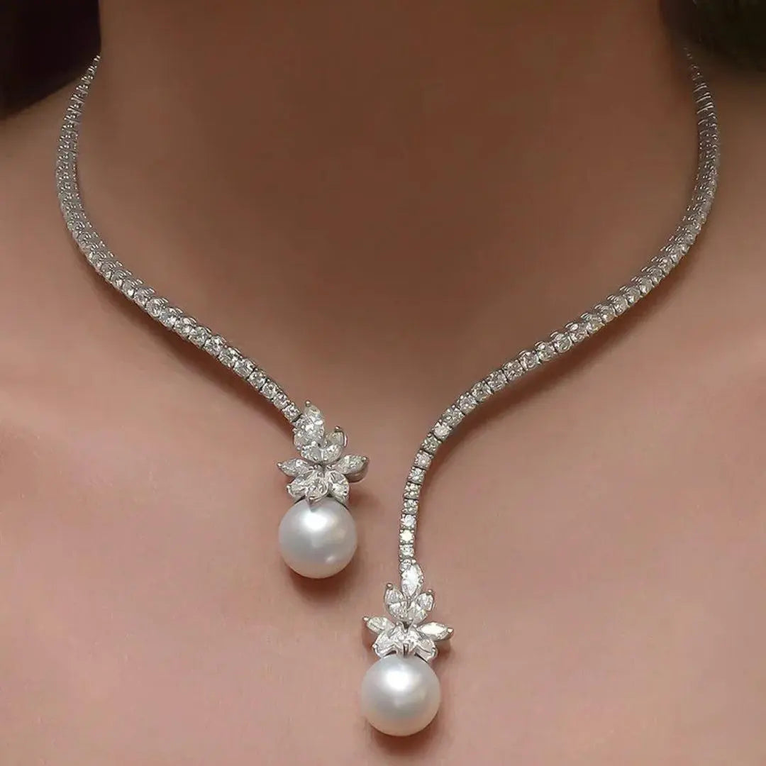 MARÍA JOSÉ JOSÉ | Collar de perlas con acabado plateado