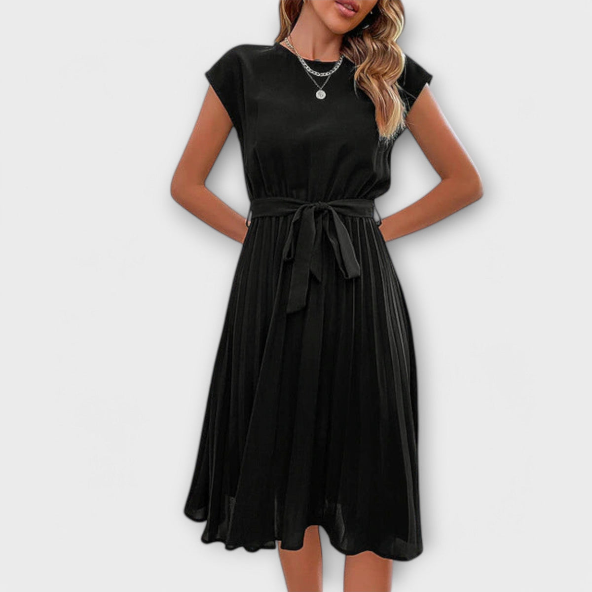 ANDREA | Vestido midi plisado