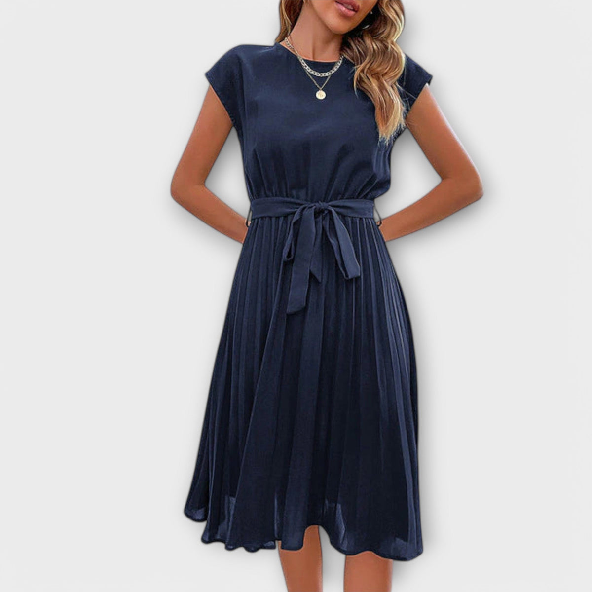 ANDREA | Vestido midi plisado