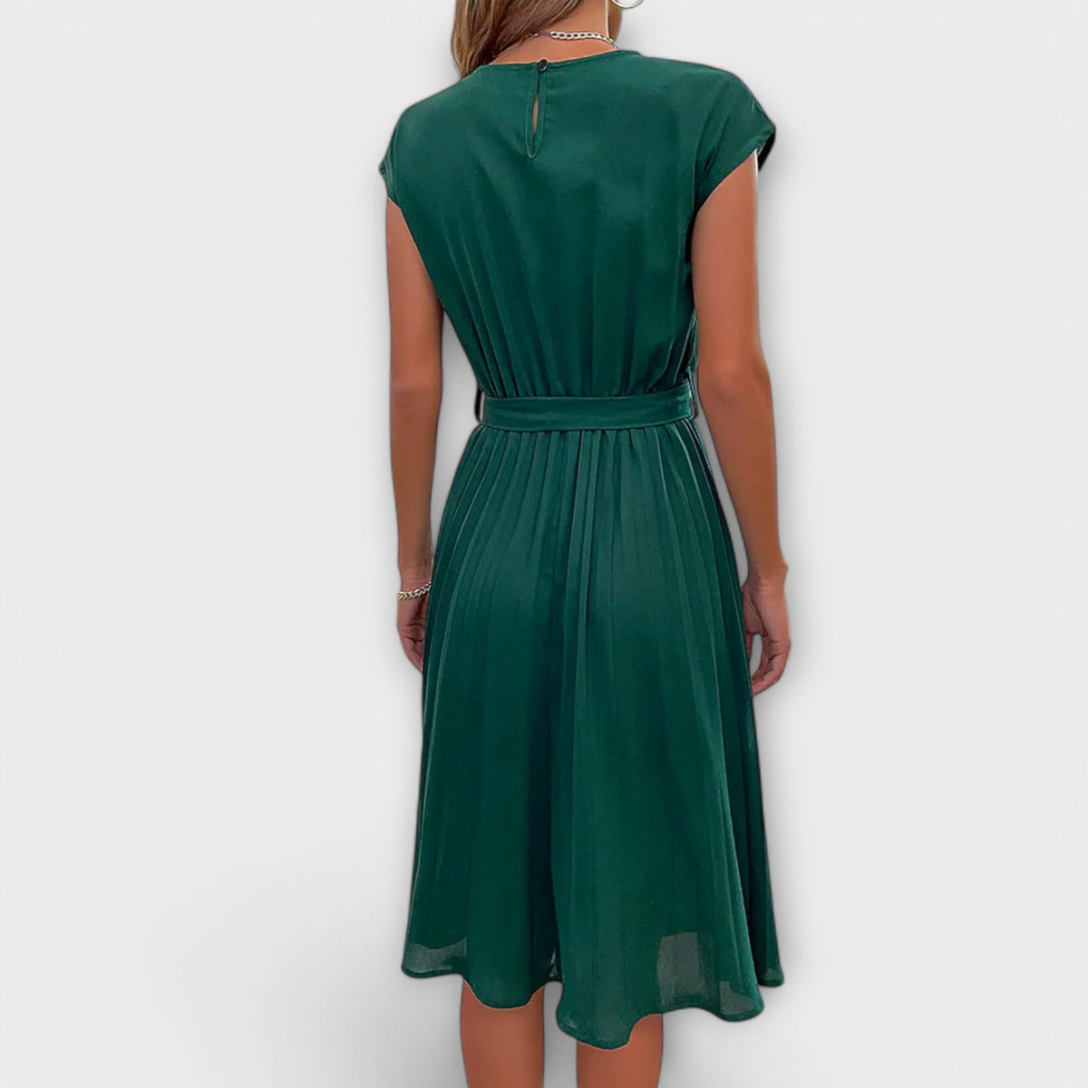 ANDREA | Vestido midi plisado