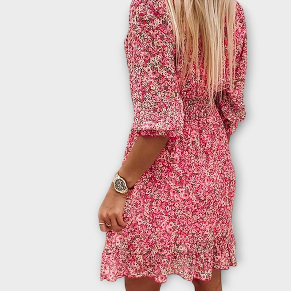FERNANDA | Vestido floral con mangas abullonadas