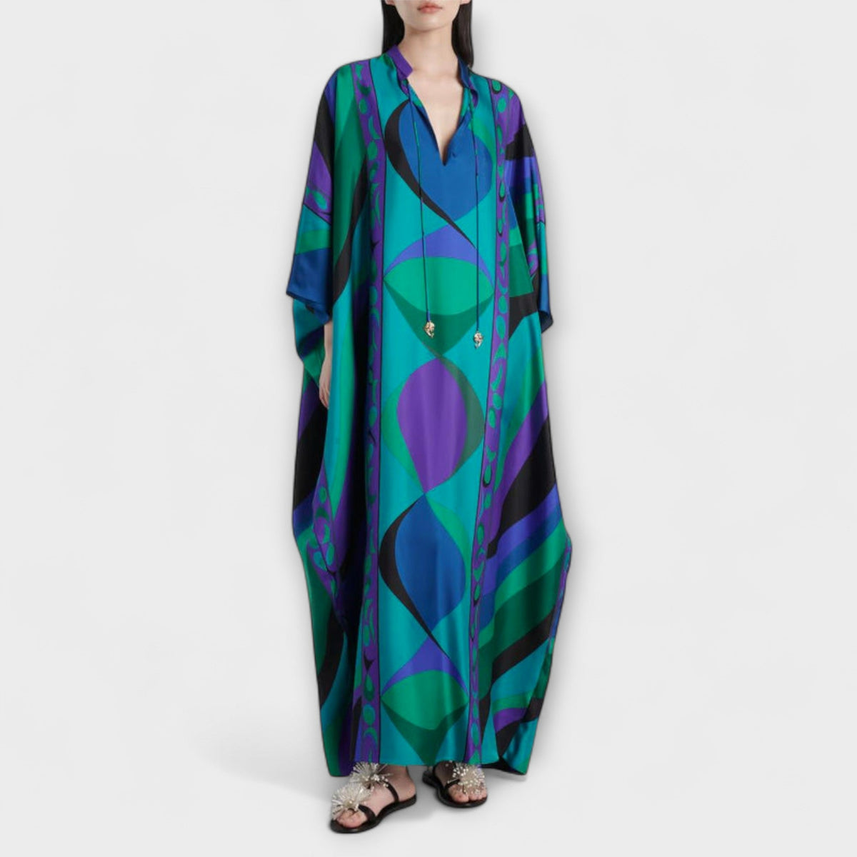 JIMENA | Caftán con estampado psicodélico