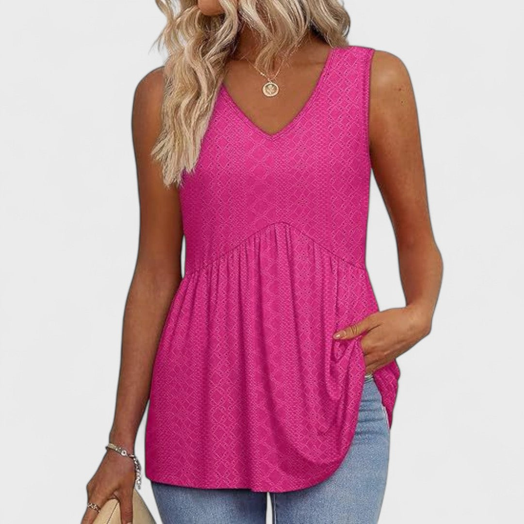 DANIELA | Camiseta con detalles en mangas